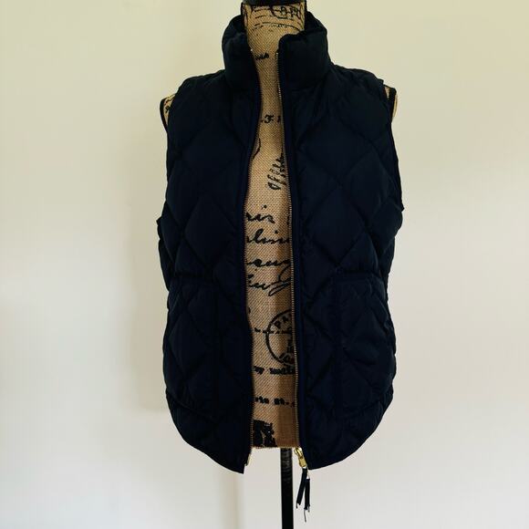 J. Crew Womens Excursion Navy Quilted Down Vest Style #49194 - Picture 4 of 10